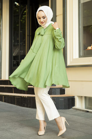 Kravatlı Kloş Tunik -3 - Thumbnail