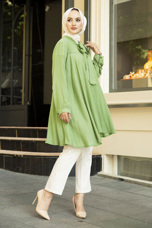 Kravatlı Kloş Tunik -3 - Thumbnail