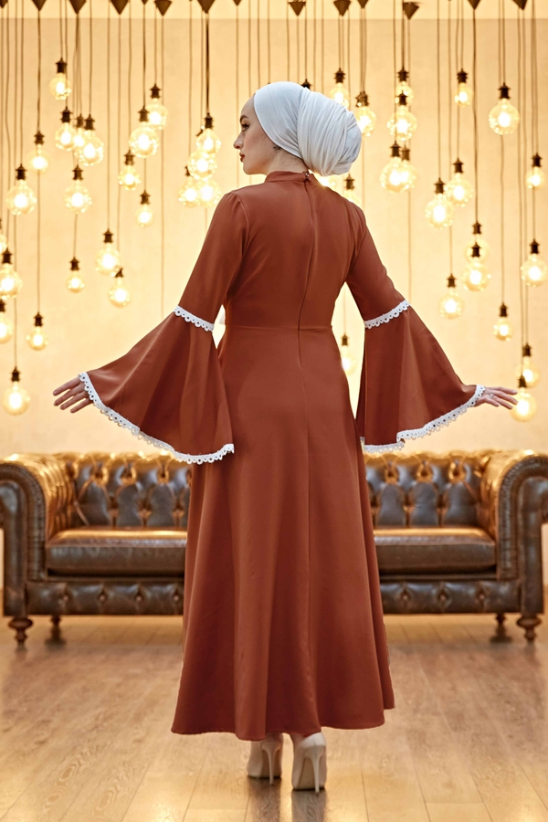 Lady Tesettür Elbise 540KPS-8041 Kiremit