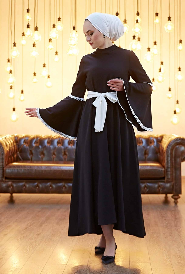 Lady Tesettür Elbise 540KPS-8041 Siyah