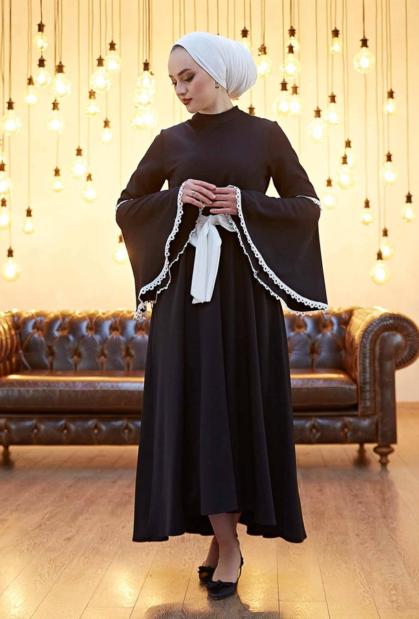 Lady Tesettür Elbise 540KPS-8041 Siyah