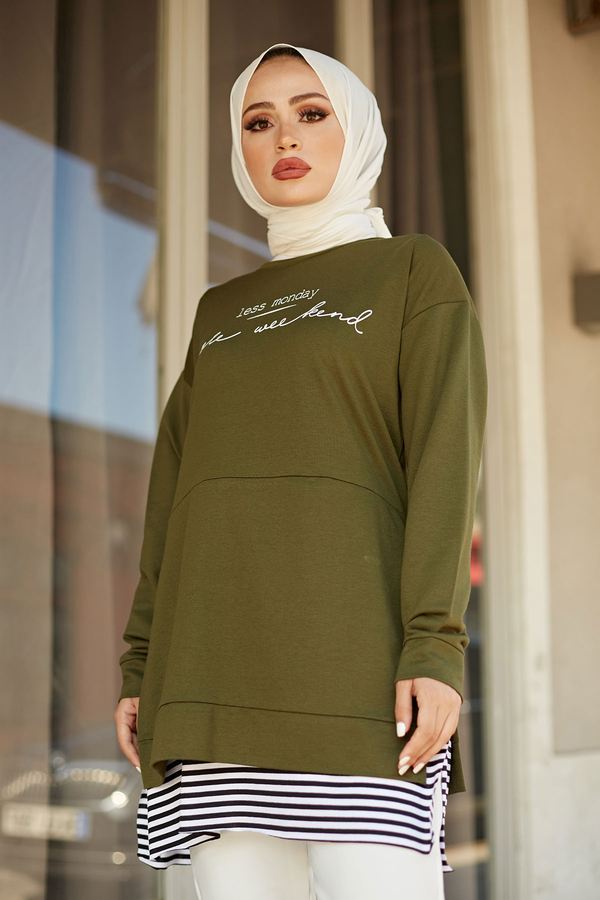  - Less Monday Spor Tunik 9843-2 Haki (1)