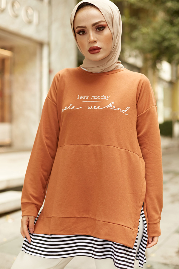  - Less Monday Spor Tunik 9843-9 Taba (1)