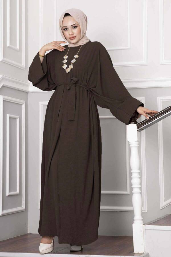 Leyli Tesettür Abaya Takım Kahve Leyli Tesettür Abaya Takım Kahve