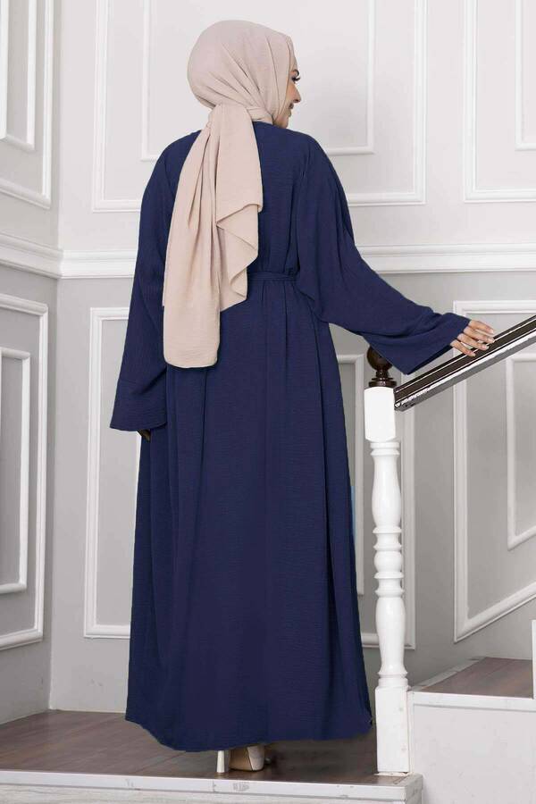 Leyli Tesettür Abaya Takım Lacivert - 3