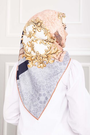 Luxury Zincir Detaylı Eşarp Serisi Camel - 3