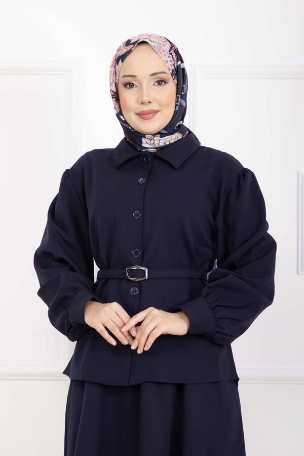 Mat - Marin Kemerli Etekli Takım Lacivert (1)