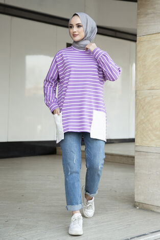 MDI Basic Sweatshirt 10027-5 Lilac - Thumbnail