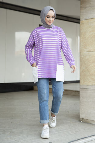 MDI Basic Sweatshirt 10027-5 Lilac - Thumbnail