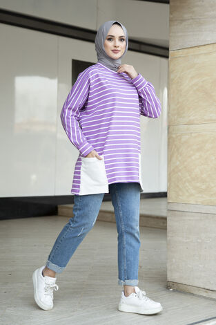 MDI Basic Sweatshirt 10027-5 Lilac - Thumbnail