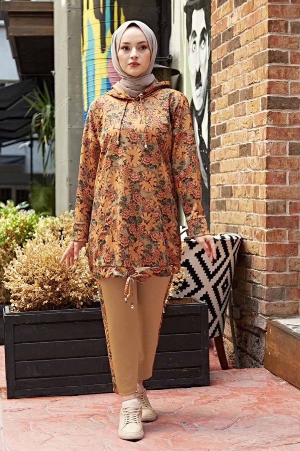  - MDI Desenli İkili Takım 10021-2 Camel