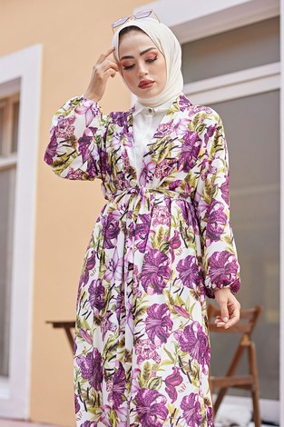MDI Desenli Kimono 8293-3 - Thumbnail