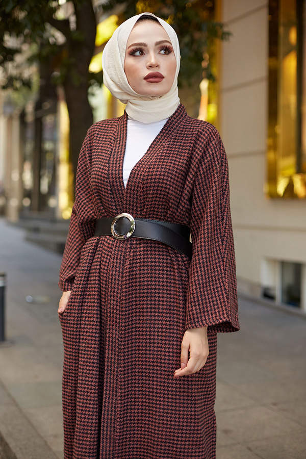  - Kemerli Kap Kimono 10025-5 Gülk. (1)