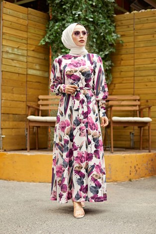 MDI Reglan Kol Elbise 7894-2 - Thumbnail