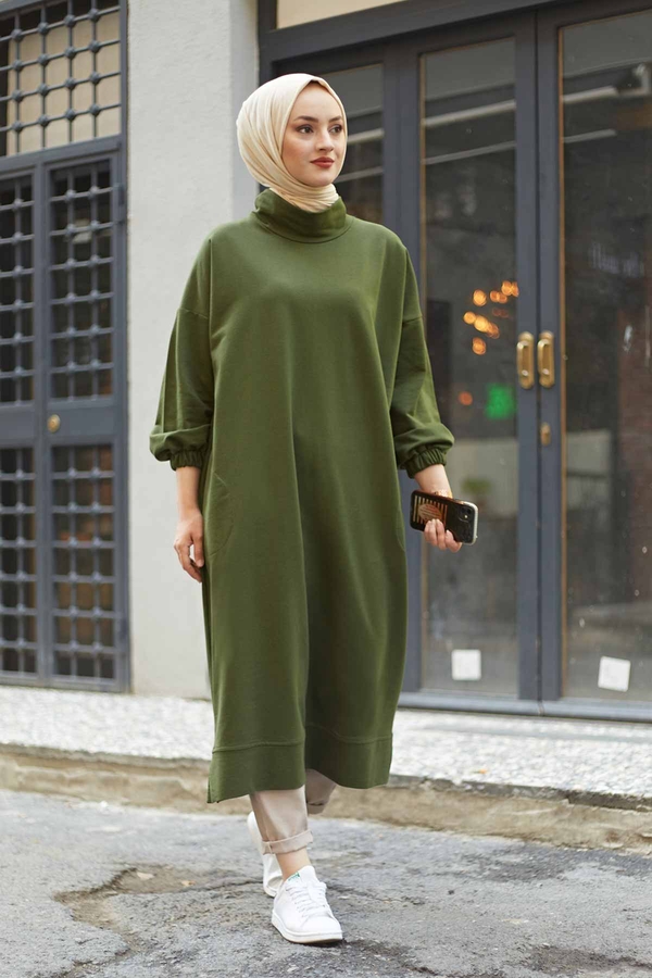  - MDI Turtleneck Sports Tunic 7340-6 Khaki