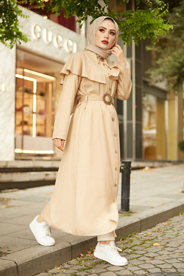  - MDI Valensa Kemerli Elbise 7310-2 Camel