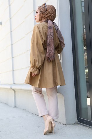 MDI Wafer Tunik 455673-1 Kahve - Thumbnail