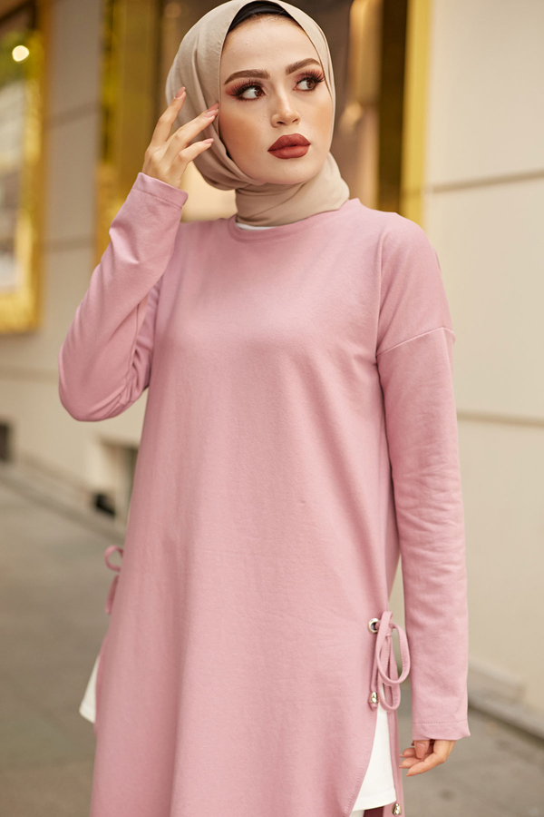  - MDI Yanları Yırtmaçlı İpli Tunik 7315-5 Gülk. (1)