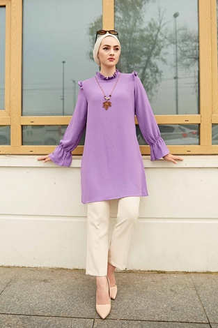 Metlisa Tunik 350TH-4075 Lila - Thumbnail