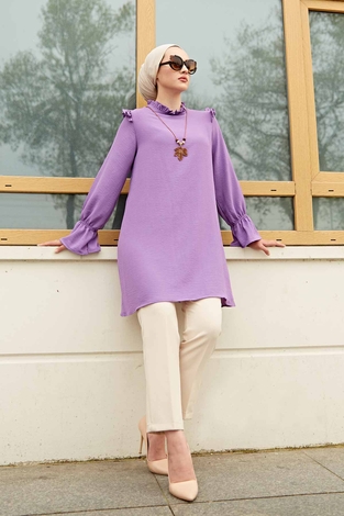 Metlisa Tunik 350TH-4075 Lila - Thumbnail