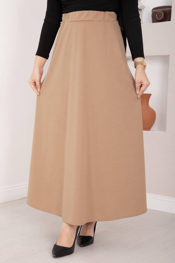 Mds - Mevlana Tesettür Etek Camel (1)