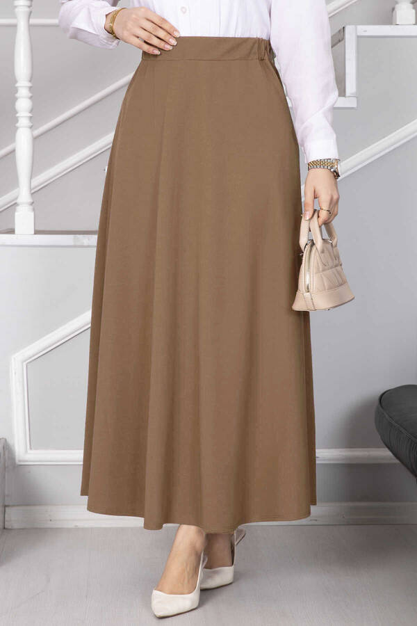 Mds - Mevlana Tesettür Etek Latte (1)