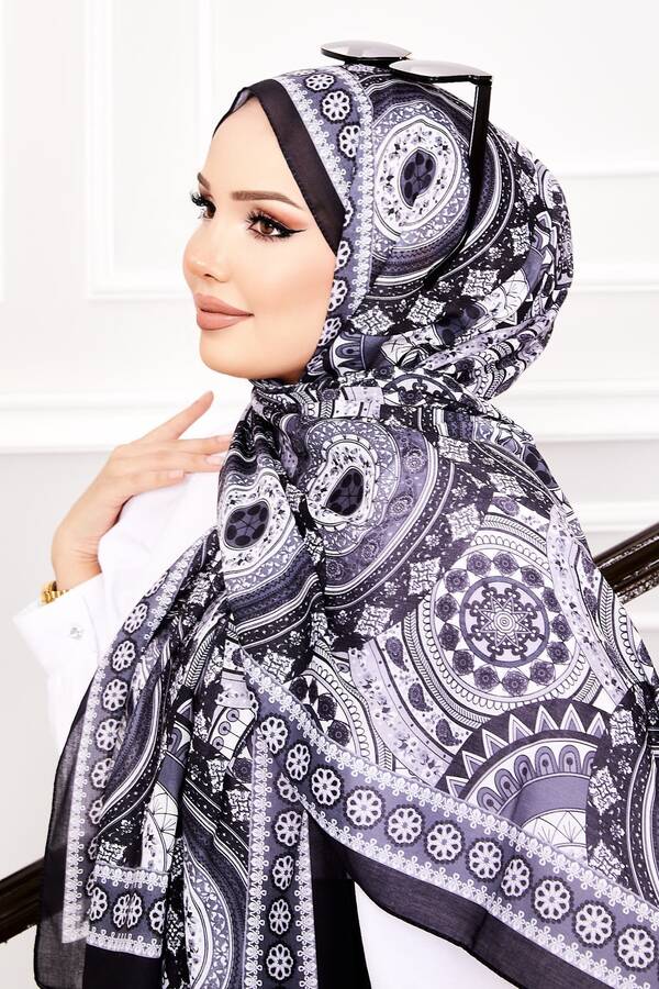 Kbr - Mimoza Desen Soft Şal -2 (1)