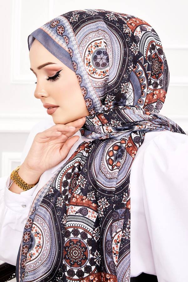 Kbr - Mimoza Desen Soft Şal -3 (1)