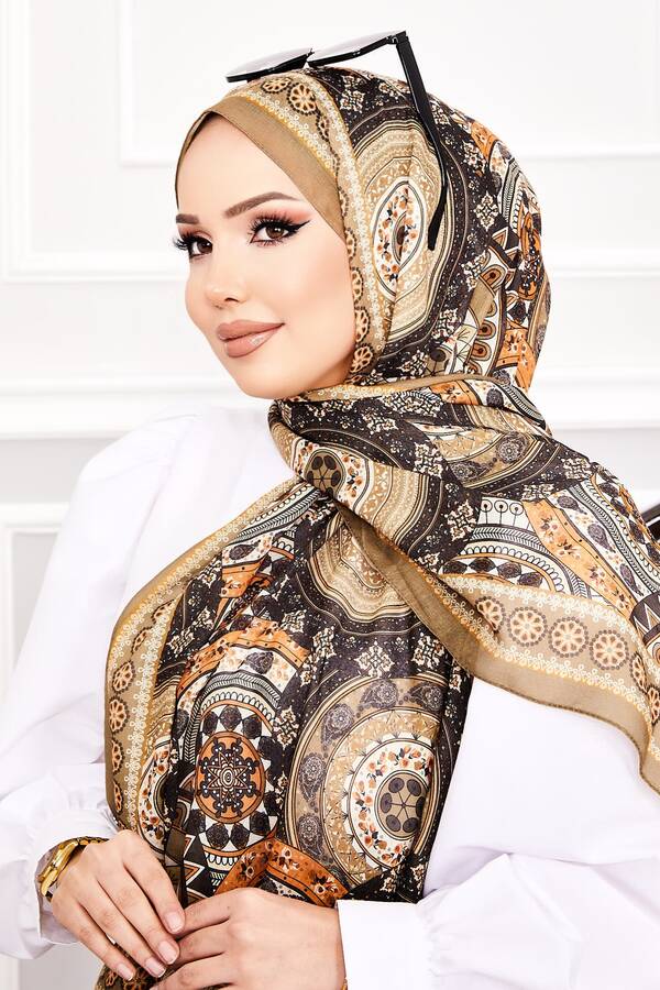 Kbr - Mimoza Desen Soft Şal -5 (1)