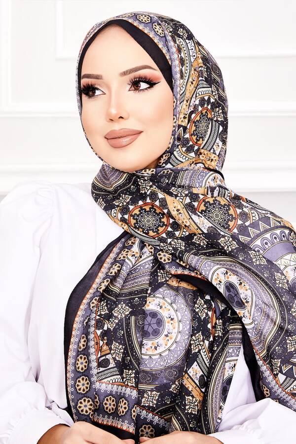 Kbr - Mimoza Desen Soft Şal -6 (1)