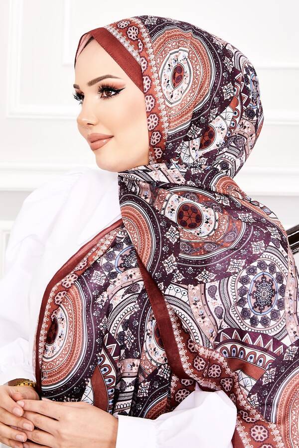 Kbr - Mimoza Desen Soft Şal -9 (1)