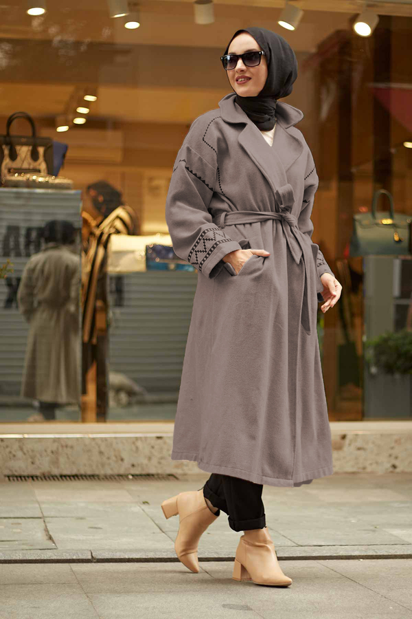  - Nakışlı Kaşe Kap 5175-3 Kahve