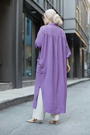 Naturel Tunik 5533-2 Lila - Thumbnail