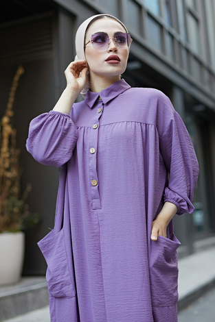 Naturel Tunik 5533-2 Lila - Thumbnail