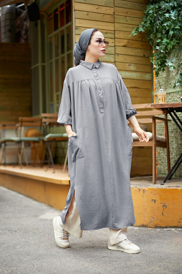 MD - Naturel Tunik 100MD-5533 Gri