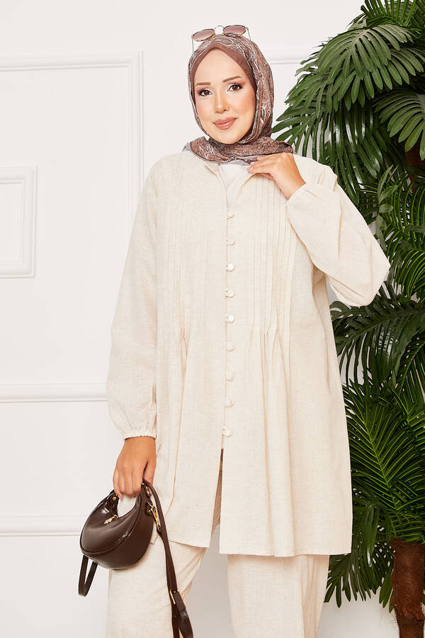 Htn - Nervür Detaylı Brit Düğmeli İkili Takım Taş (1) Htn - Nervür Detaylı Brit Düğmeli İkili Takım Taş (1)