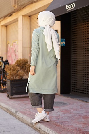 Newyork Sweat-tunik 9066-1 Mint - Thumbnail