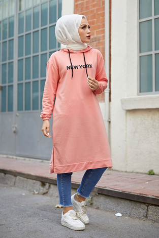 Newyork Sweat-tunik 9066-11 Somon - Thumbnail