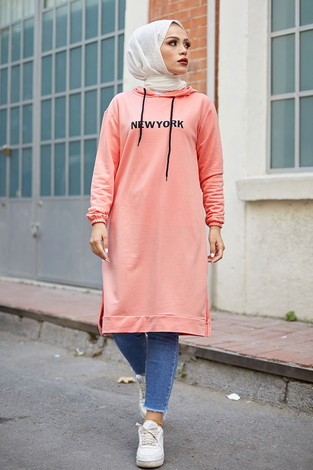 Newyork Sweat-tunik 9066-11 Somon - Thumbnail