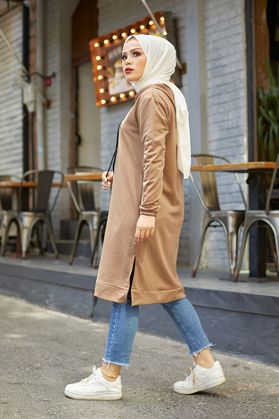 Newyork Sweat-tunik 9066-12 Kahve - Thumbnail