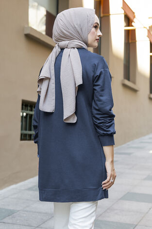 Nice Yazılı Sweat 120NY-5361 İndigo - Thumbnail