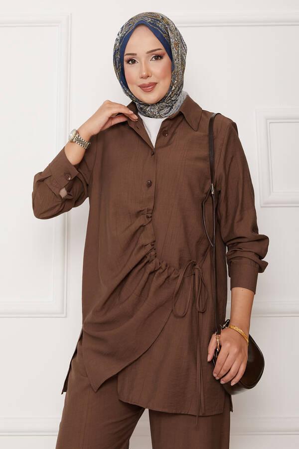 MD - Önü Büzgülü Yandan Bağlamalı İkili Takım Taba (1) MD - Önü Büzgülü Yandan Bağlamalı İkili Takım Taba (1)