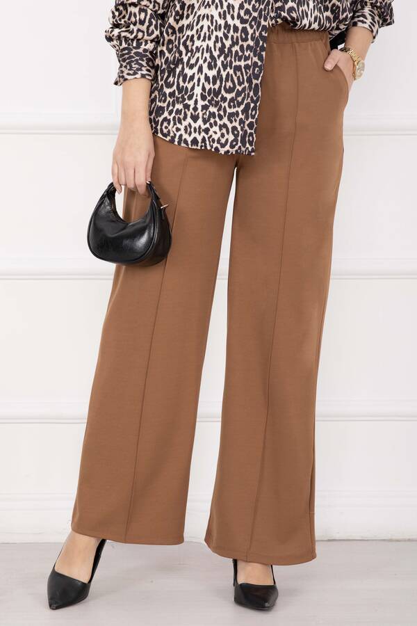 Mds - Önü Çimalı Cep Detaylı Pantolon Taba (1)