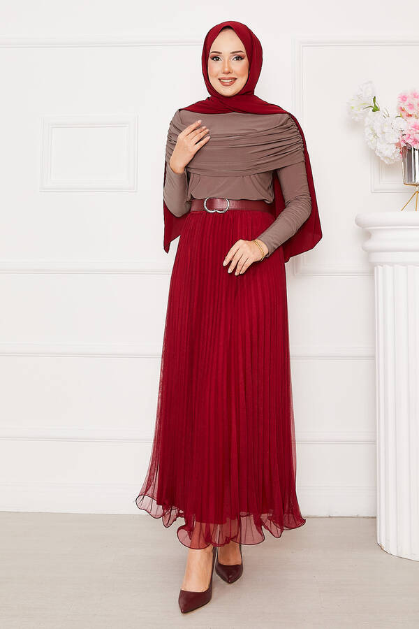 CVN - Önü Drapeli Sandy Bluz Vizon (1) CVN - Önü Drapeli Sandy Bluz Vizon (1)