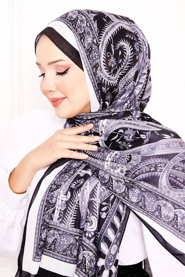 Kbr - Otantik Desen Soft Şal -6 (1)