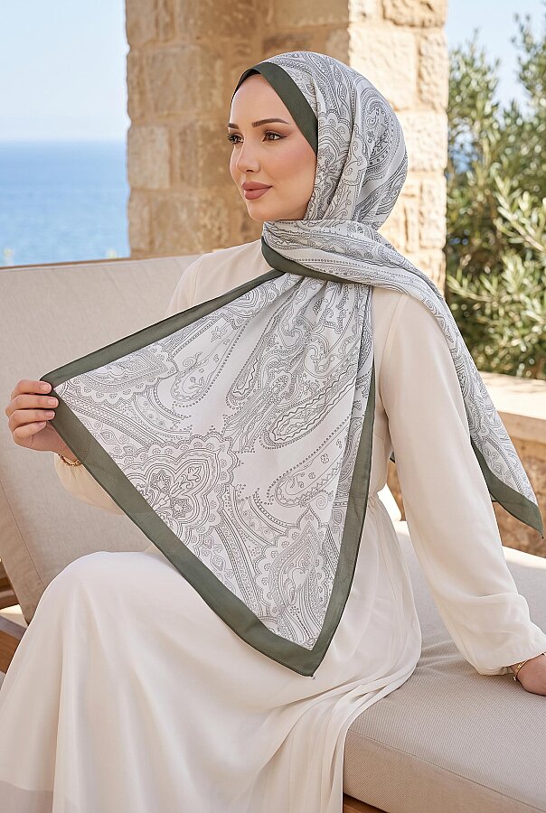 Otantik Motif Şal Serisi Haki
