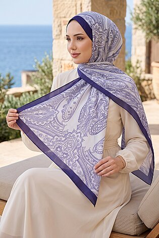 Otantik Motif Şal Serisi Saks