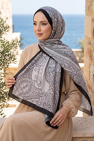 Otantik Motif Şal Serisi Siyah Beyaz