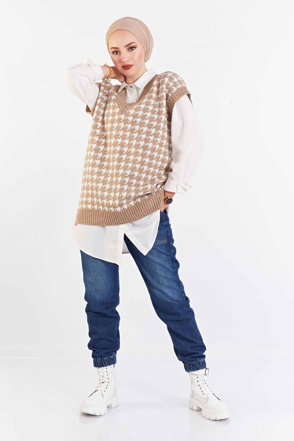  - Oversize Triko Süveter 190E4672 Sütlükahve