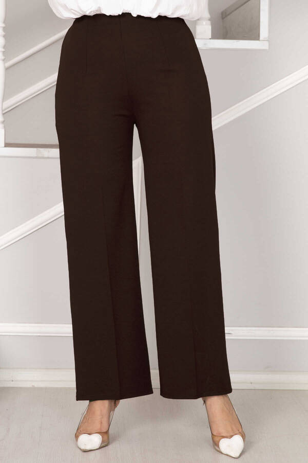 Mds - Palazzo Tesettür Pantolon Kahve (1) Mds - Palazzo Tesettür Pantolon Kahve (1)